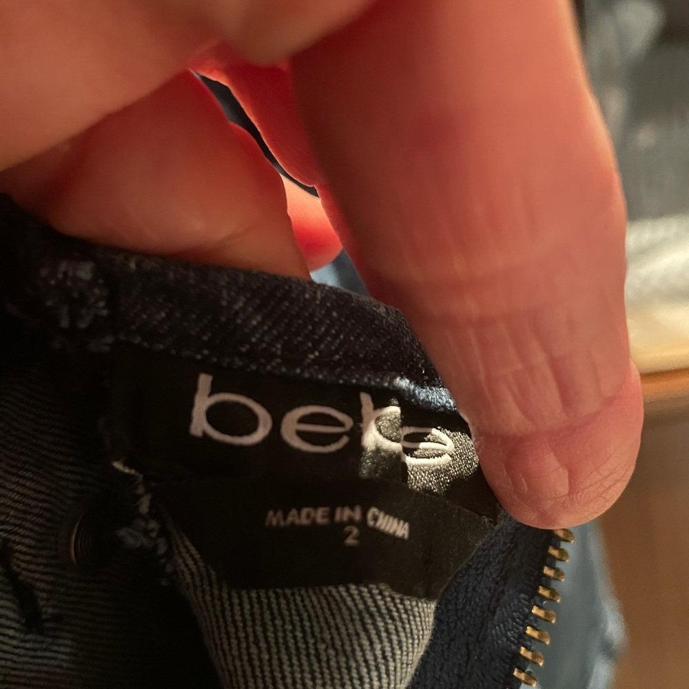 BEBE DESIGNER DENIM MILITARY STYLE DRESS